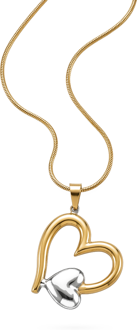 Herz in Herz auf Botschaftskarte
